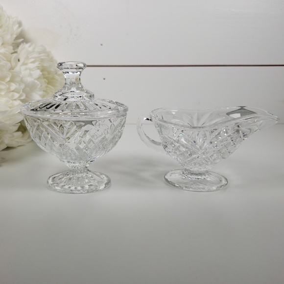 Godinger Dublin Shannon Crystal Sugar Bowl and Creamer Set- Classic - Picture 4 of 10